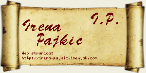 Irena Pajkić vizit kartica